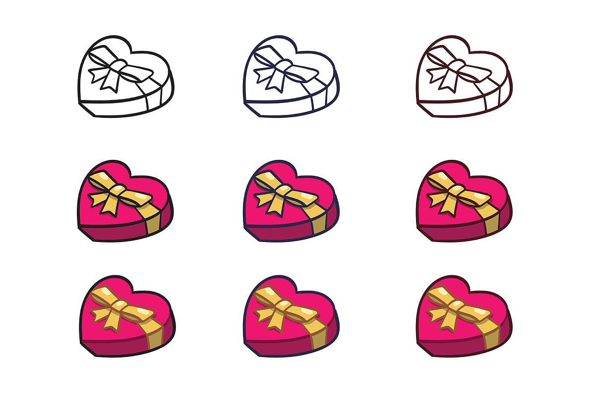 Cartoon Love Icons, an Icon by Cartoon Shop (Photo 7 of 11)