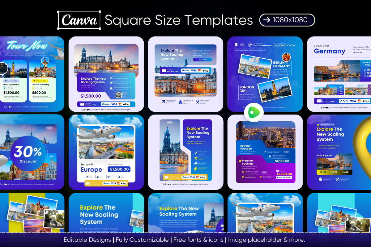 TourPro – Travel&Tour Canva Template, a Social Media Template by Exceptionalways (Photo 2 of 5)