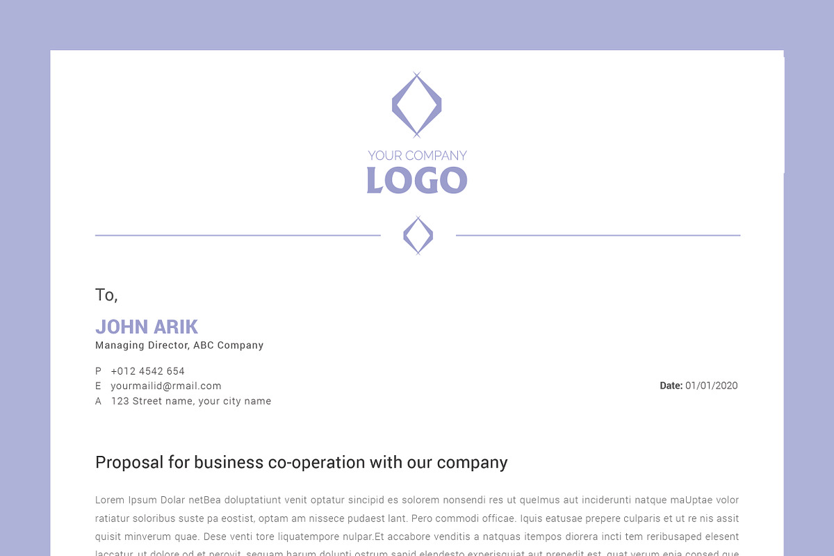Minimal Letterhead, a Stationery Template by ARP Creation (Photo 4 of 5)