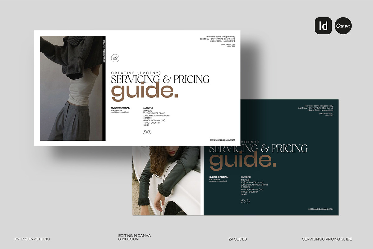 Servicing & Pricing Guide Template