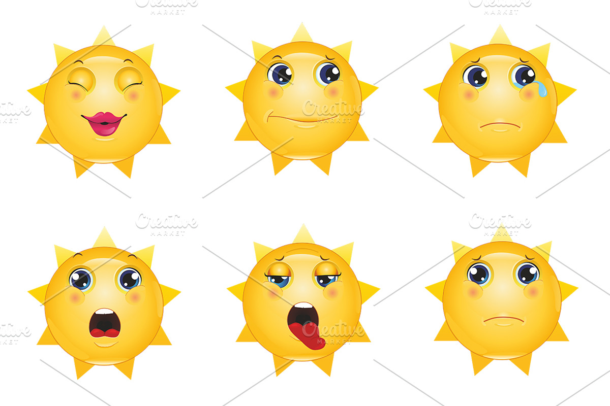 Sun Emoticons, an Emoji Icon by land art (Photo 8 of 13)