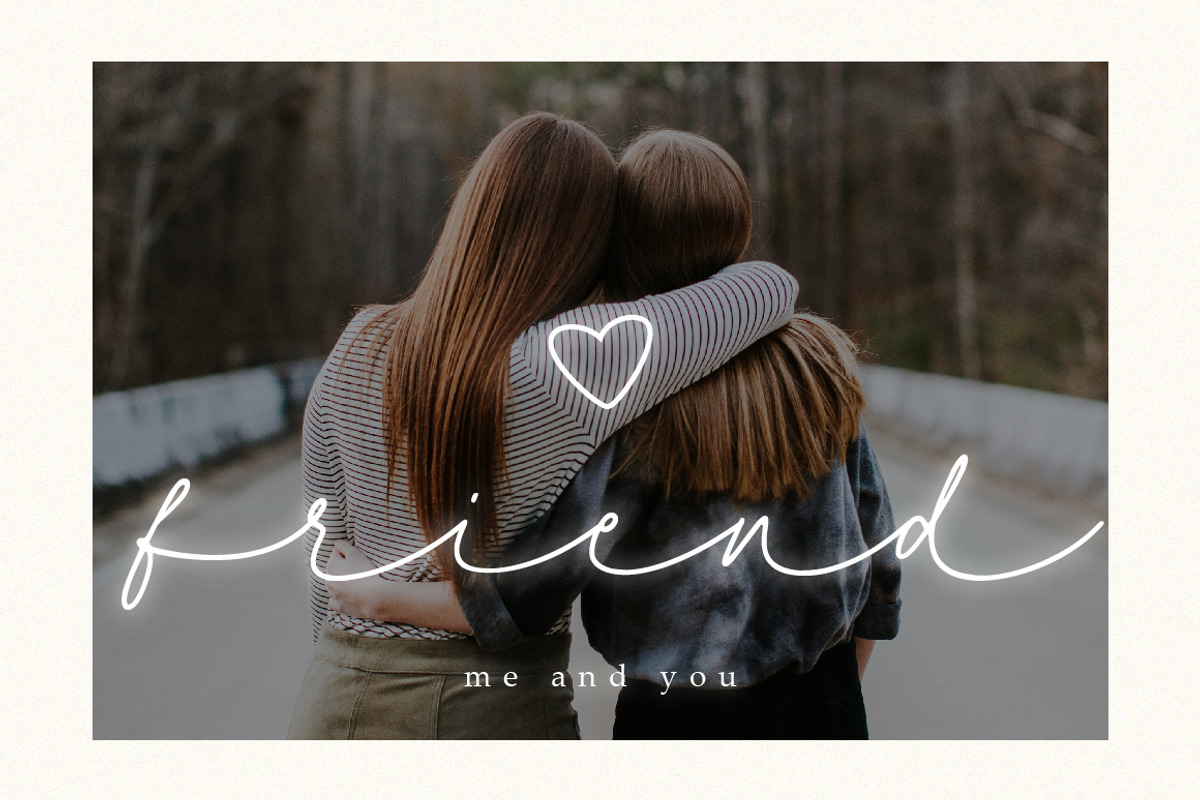 Nadia Heart Script Font with Swash, a Script Font by Typebae (Photo 3 of 9)
