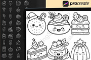 150Christmas Dessert Procreate Stamp, a Brush Add-On by DrawingStoryShop (Thumbnail 5 of 6)