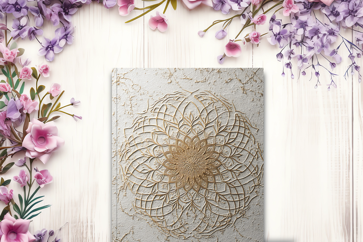 52 White Gilded Celestial Book Cover, a Brochure Template by LA Design (Photo 7 of 10)