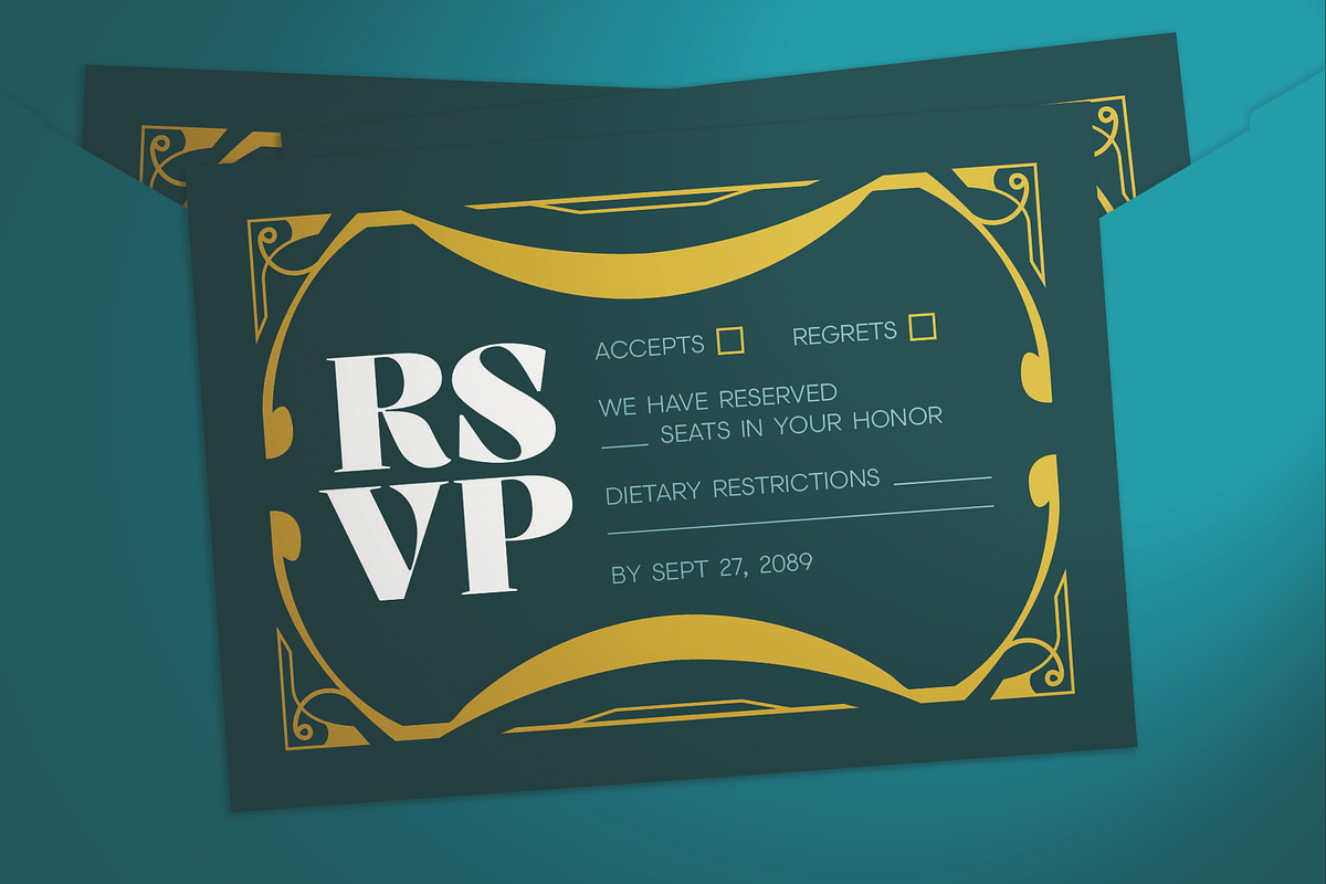 Vintage Wedding Invitation Suite, an Invitation Template by The Good Store (Photo 3 of 4)