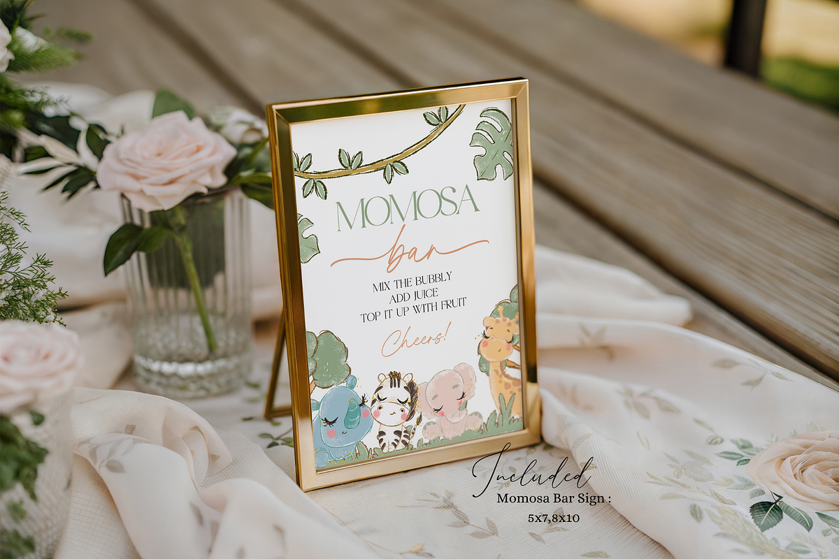 Safari Mimosa Sign, an Invitation Template by Digital_Mind (Photo 2 of 3)