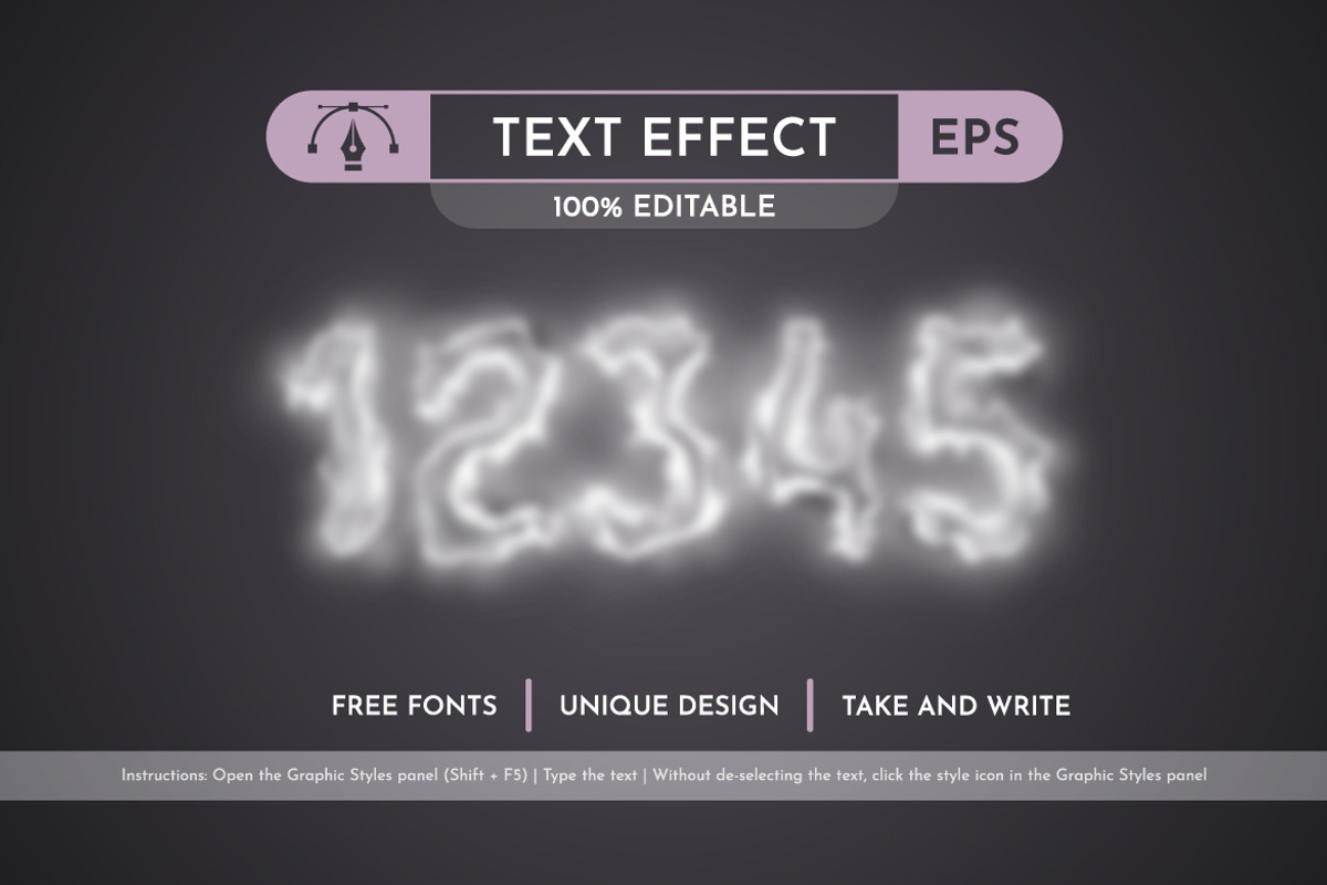 Smoke Editable Text Effect, a Layer Style Add-On by rwgusev (Photo 5 of 6)