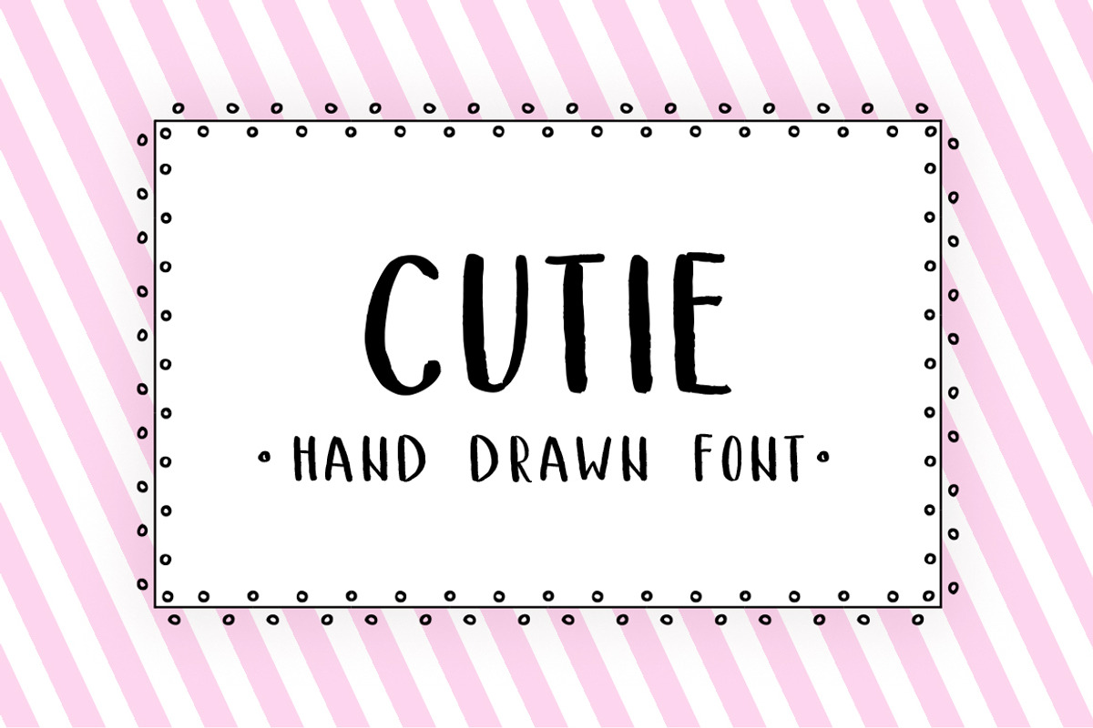 Cutie - hand drawn font
