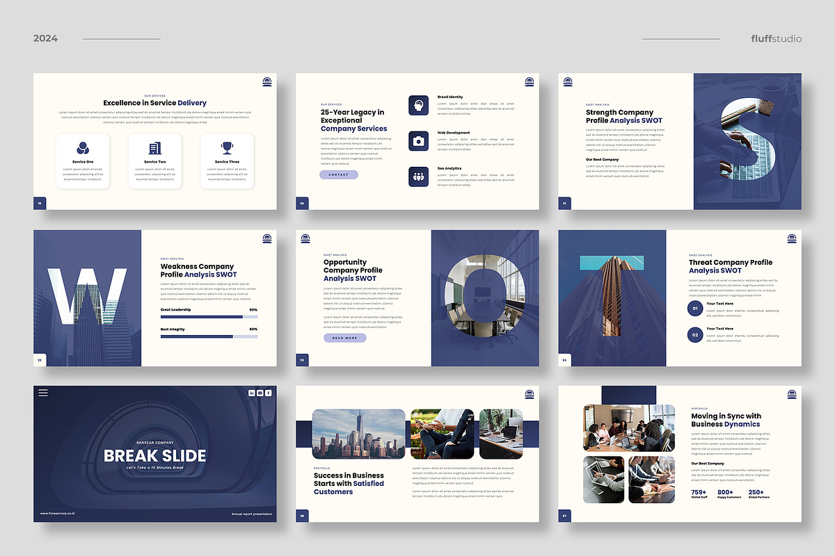 Annual Report Powerpoint Template, a Presentation Template by fluffstudio (Photo 4 of 6)