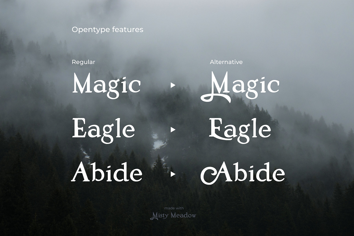 Misty Meadow - Mystical Serif Font preview 7