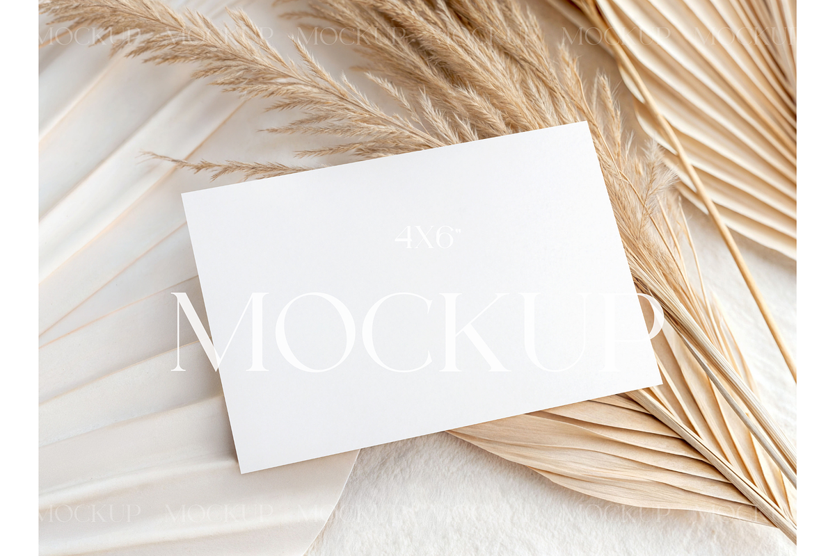 Dried Palm Leaf Card Mockup, a Mockup by MockupWizard (Photo 1 of 3)