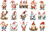 Christmas Gnome Musicians Clipart, an Illustration by Designking (Thumbnail 2 of 4)