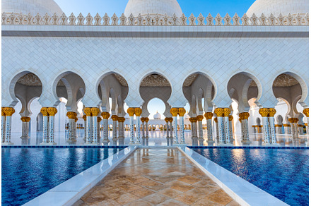 Abu Dhabi Grand Mosque, Iconic, an Architecture Photo by Web Engine Design