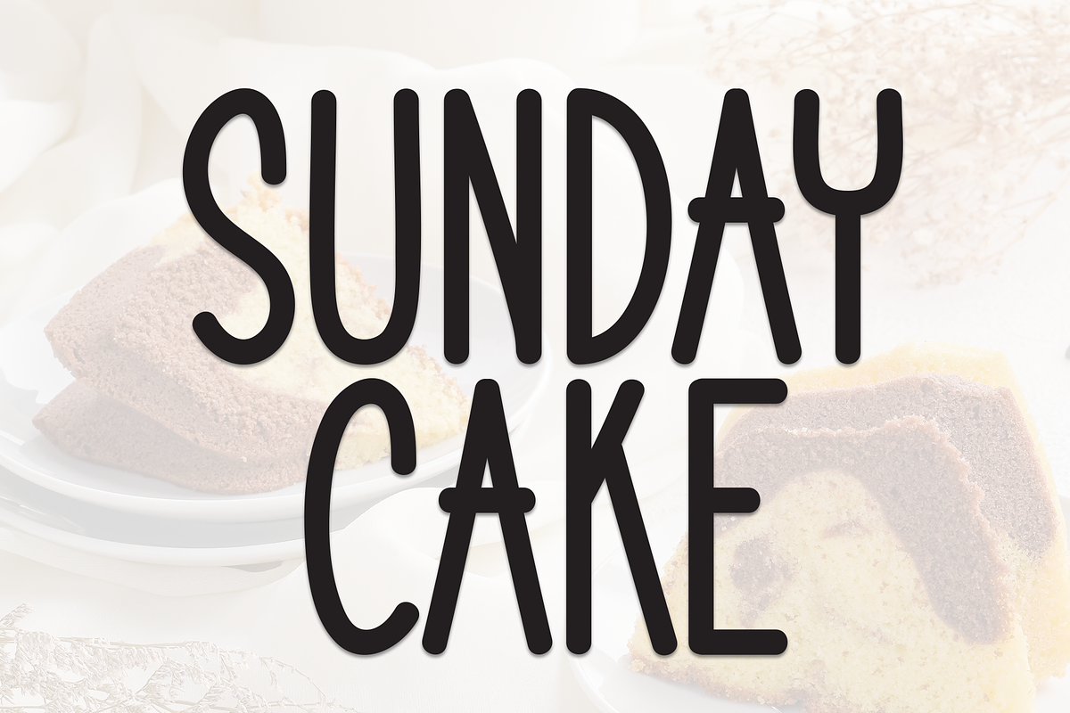 Sunday Cake | Script Font, a Script Font by Scratchones (Photo 1 of 8)