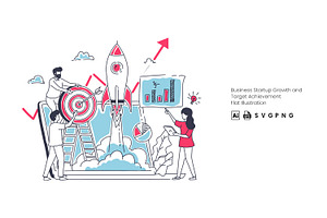 Business Growth Target Illustration, a Finance Illustration by Stock Shape