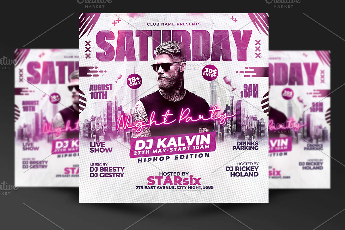 Night Club Flyer Template, a Flyer Template by RTXdesinger99 (Photo 3 of 3)