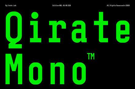 Qirate Mono | A Monospaced Font