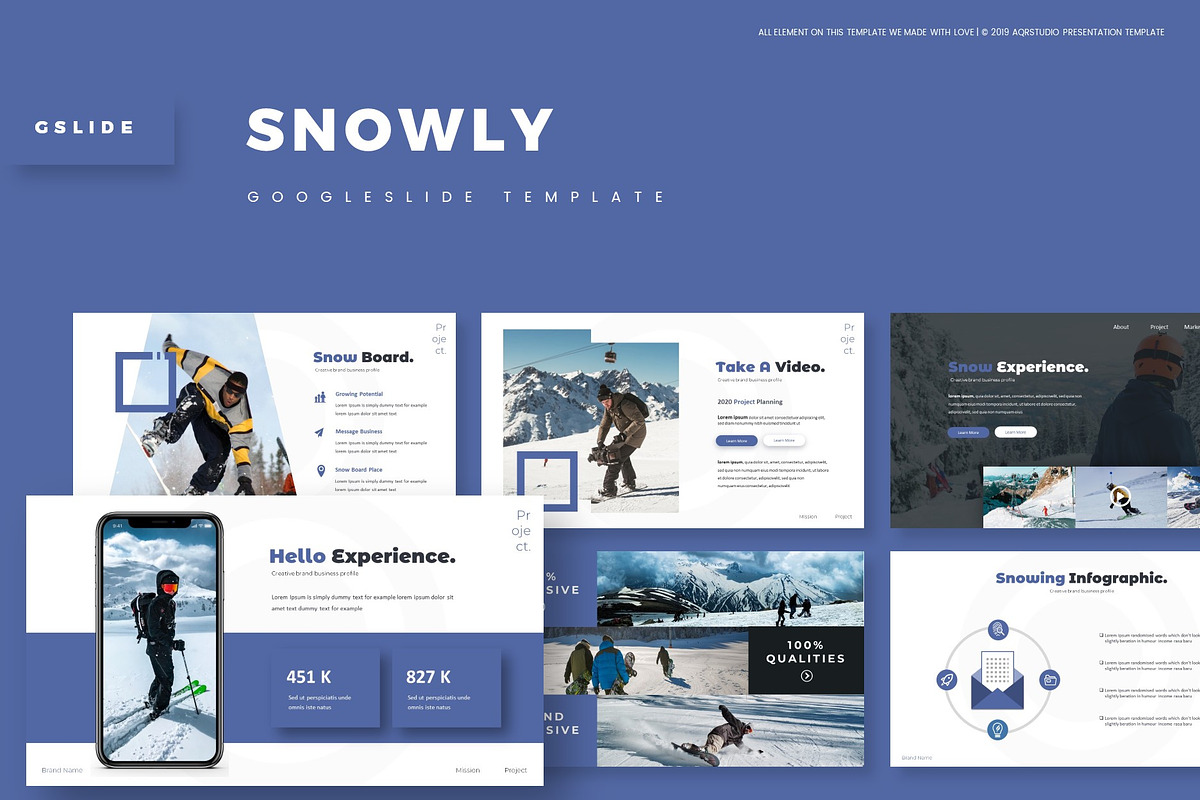 Snowly - Google Slides Template, a Presentation Template by AQR Studio (Photo 1 of 4)