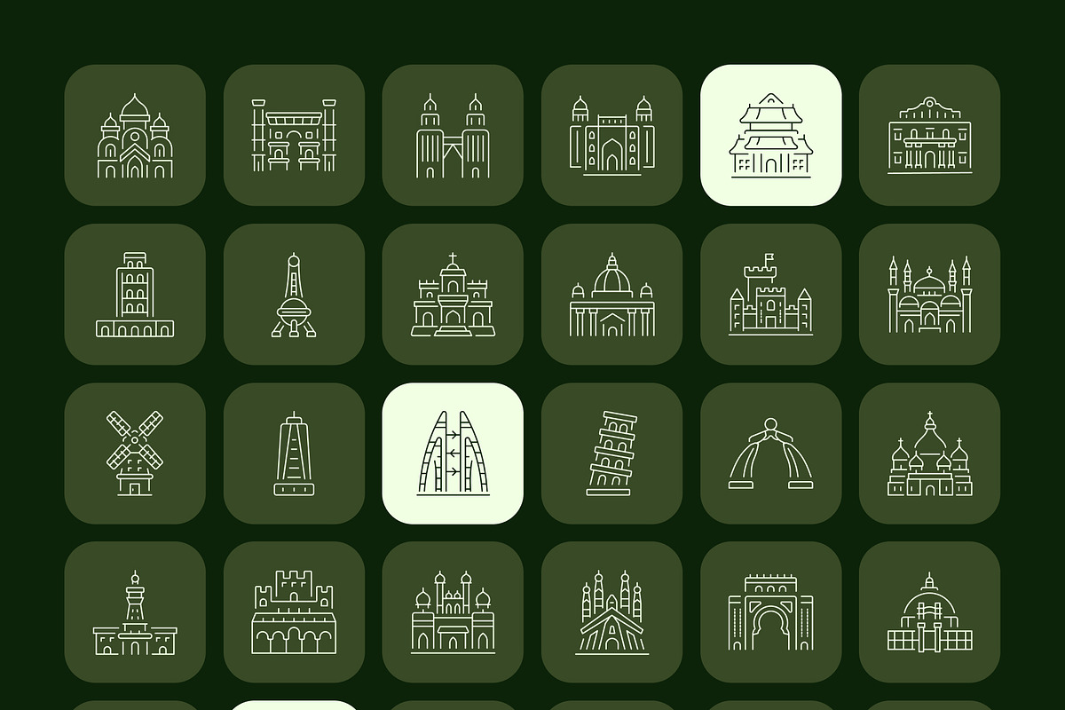 1390 Cultural and Historical Icons, an Outline Icon by Prosymbols (Photo 18 of 25)
