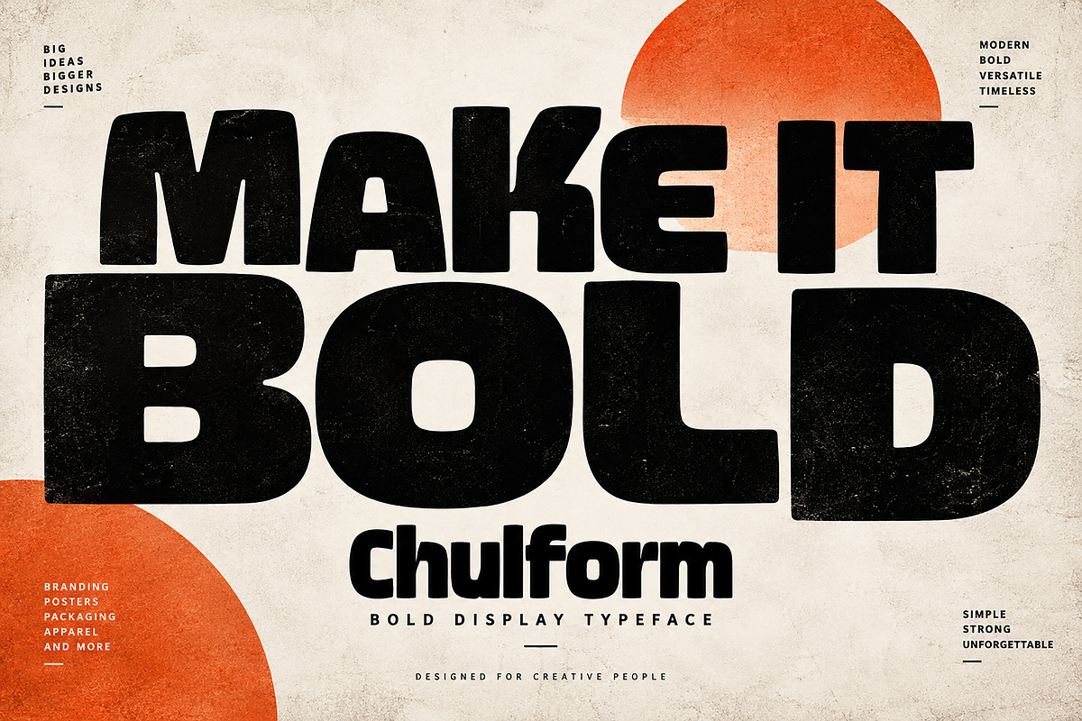 Chulform - Bold Display Typeface, a Script Font by Wow Magic (Photo 3 of 6)