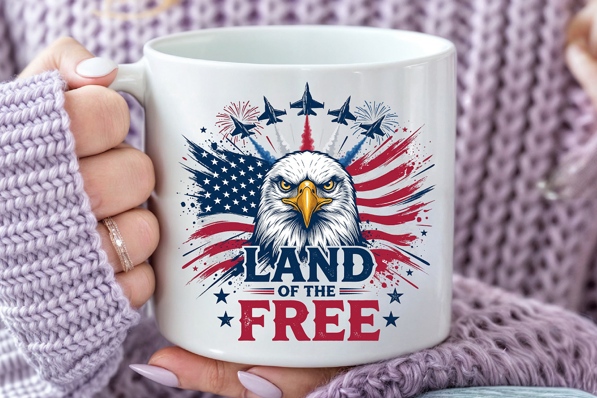 Land of the Free, 4th of July PNG, a Seasonal Illustration by Rose Art (Photo 6 of 7)