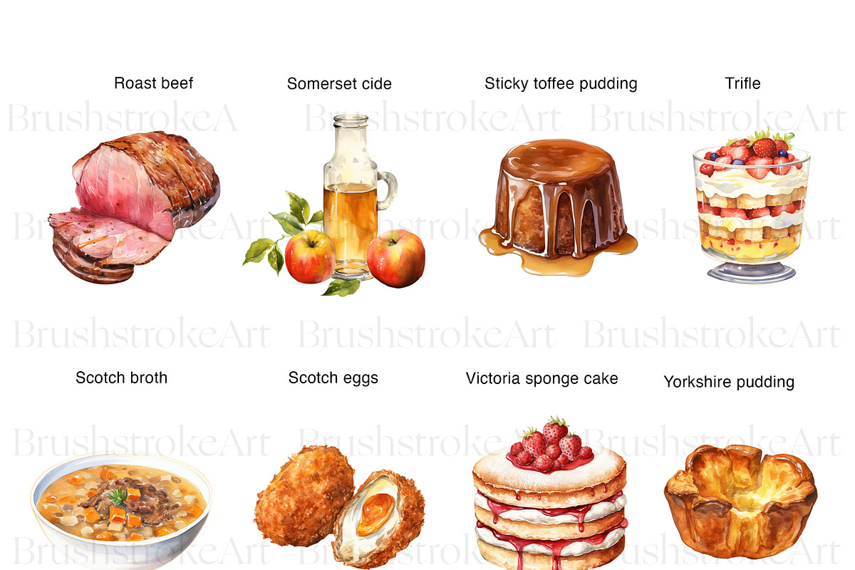 British Food Clipart, Fish and Chips, a Food Illustration by BrushstrokeArtGB (Photo 5 of 9)