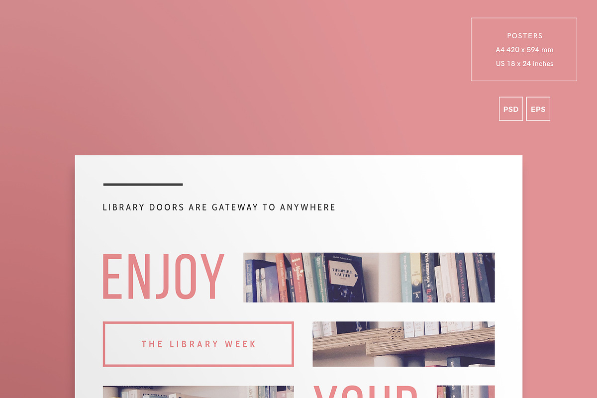 Posters | Summer In Library, a Flyer Template by Amber Graphics