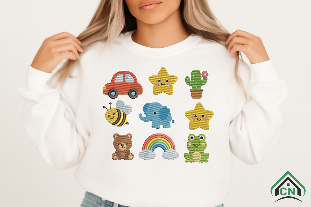Cute Mini Embroidery Design Bundle, a Solid Icon by Craft Nest (Photo 2 of 6)