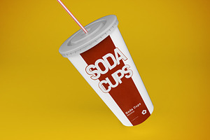 Soda Cups Mockup