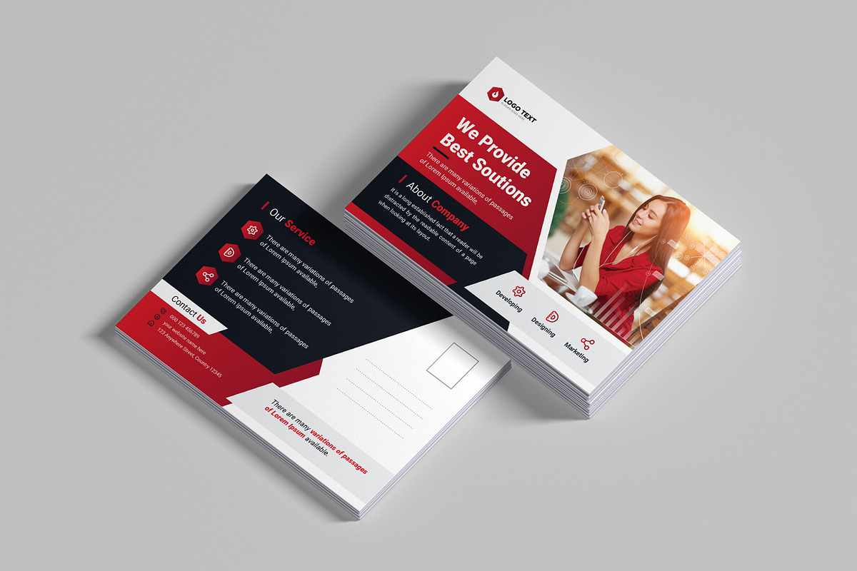 Postcard design template, a Card Template by zahidhossainalif (Photo 1 of 3)