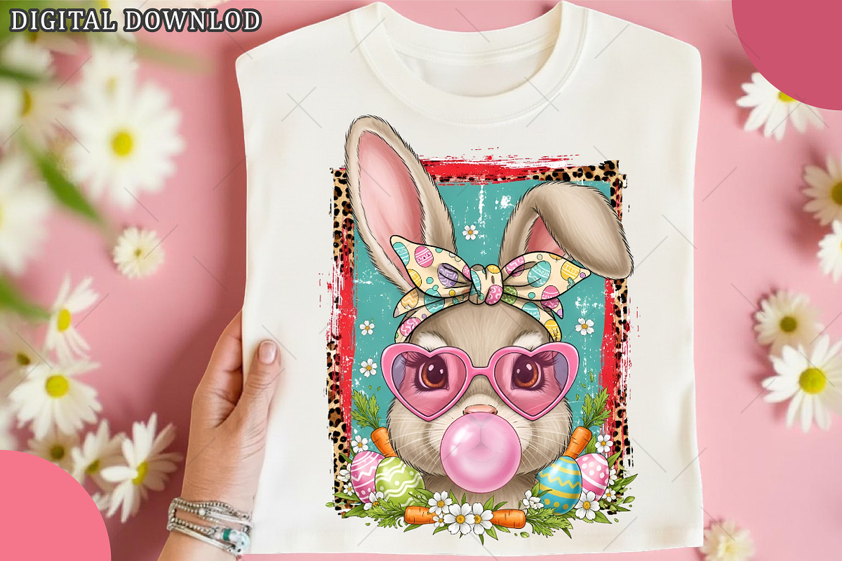 Bubblegum Easter Bunny PNG, an Illustration by OK Design (Photo 2 of 6)