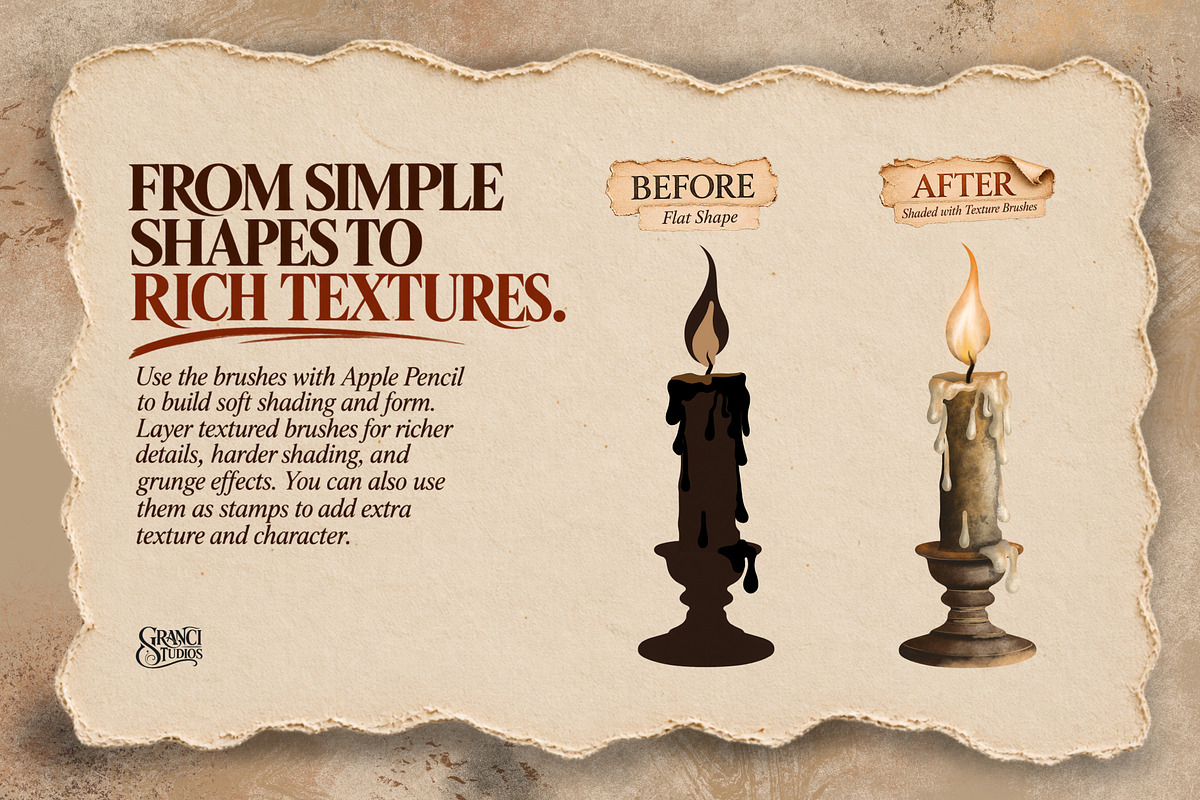 Textures Volume 2 -Procreate Brushes, a Brush Add-On by GRANCI STUDIOS (Photo 5 of 7)