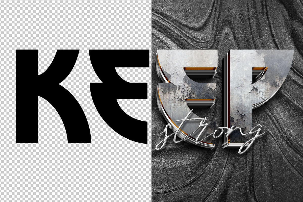 Keep 3D editable text effect, a Layer Style Add-On by Hello Muh (Photo 2 of 2)