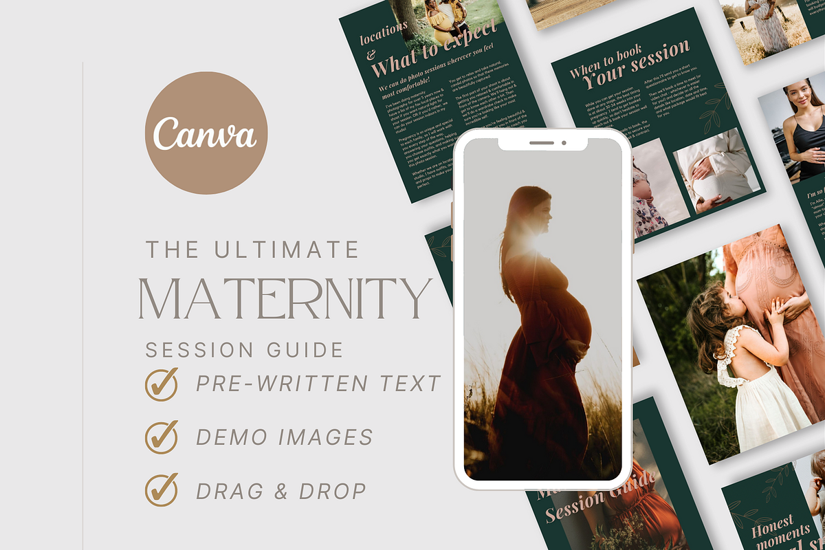 TEAL Maternity Photography Guide, a Magazine Template by Signature Edits (Photo 2 of 11)