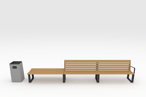 3D Model Bench Park 52