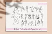 Body Positive Female Figure Line Art, a Person Illustration by velychko.ua (Thumbnail 1 of 5)