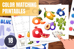 Color matching printables | 18 sheet, a Poster Template by EeKayStore