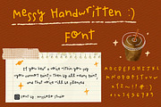 Messy Handwriting Font -Doodle font, a Handwritten Font by Mussbolo Studio (Thumbnail 1 of 3)