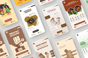 Foods, Groceries, Canva Templates