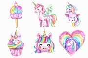 Watercolor Unicorn Birthday Clipart, an Illustration by Libby Wishes (Thumbnail 6 of 6)