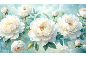 Elegant white peonies with yellow, a Nature Photo by Igor Tichonow