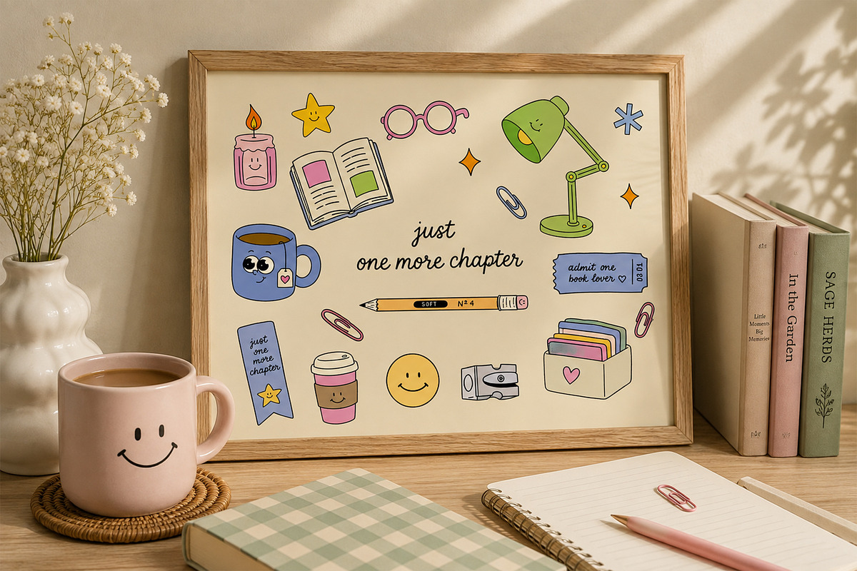 Cozy Reading Character Collection, an Education Illustration by Alina Sh (Photo 9 of 9)