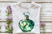 Watercolor Emerald Victorian Clipart, an Illustration by Rose Art (Thumbnail 4 of 7)