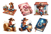 Western Cowgirl Book Clipart, an Illustration by Daily.Designs (Thumbnail 4 of 5)