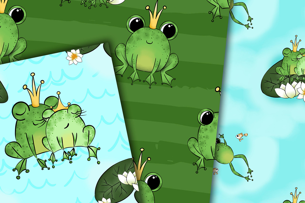 Frog patterns, a Pattern Graphic by DarinaDigital (Photo 2 of 6)