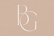 BG monogram, a Branding & Logo Template by LINKED LETTERS STUDIO (Thumbnail 1 of 2)