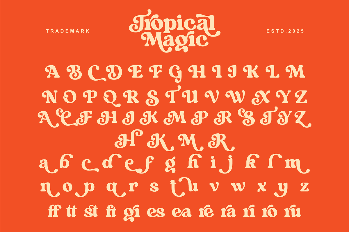 Tropical Magic - Retro Serif Font, a Serif Font by Keithzo (Photo 8 of 9)