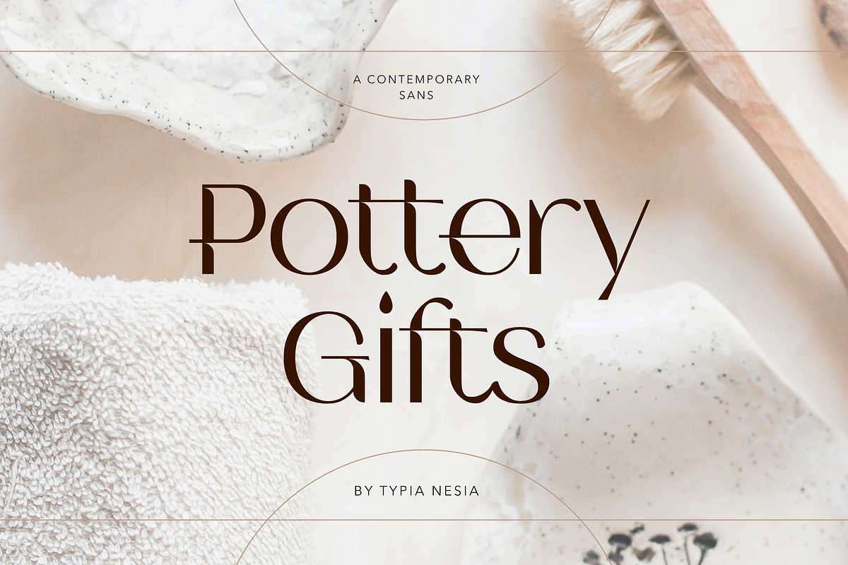 Pottery Gifts Sans, a Sans Serif Font by Typia Nesia (Photo 1 of 13)