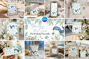 Oneder The Sea Birthday Bundle, a Templates & Theme by Digital_Mind (Thumbnail 1 of 8)