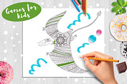 Dinosaurs. Coloring pages, a Background Graphic by Anna Violet (Thumbnail 5 of 6)
